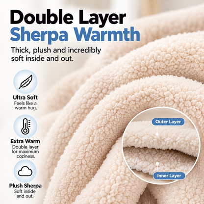 Women's Sherpa Wearable Blanket Poncho